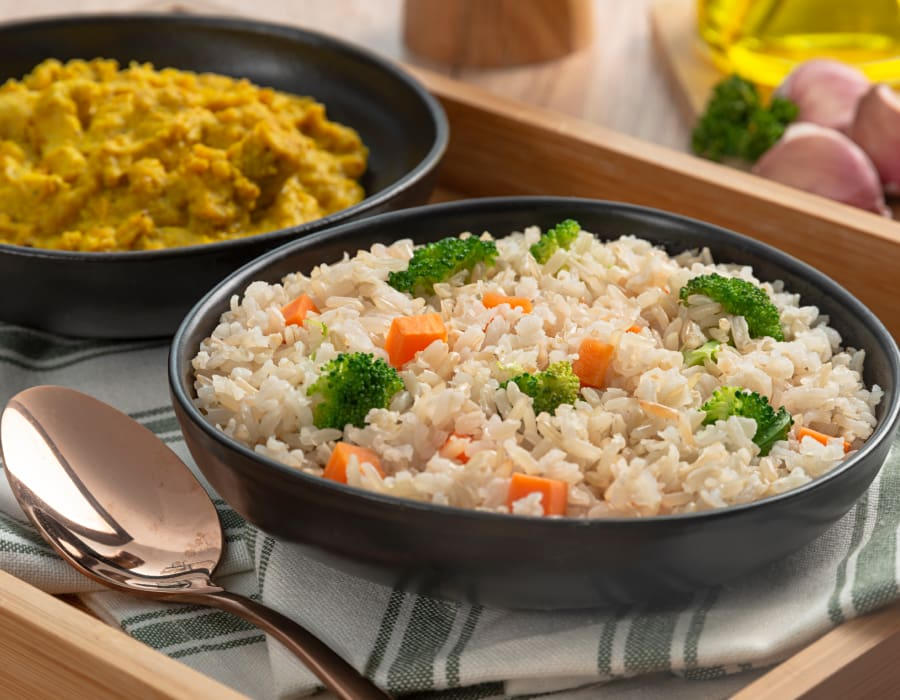 Arroz Integral com Legumes Orgânicos